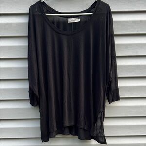 Nation LTD Solid Black Dolman Sleeve Top One Size